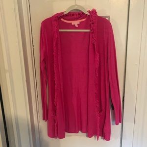 {🆕 listing} Lilly Pulitzer Fringe Cardigan sz L
